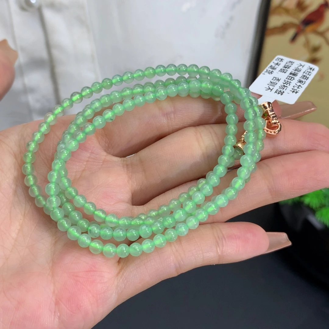 未镶嵌手链翡翠卡3.6冰胶淡淡晴项链