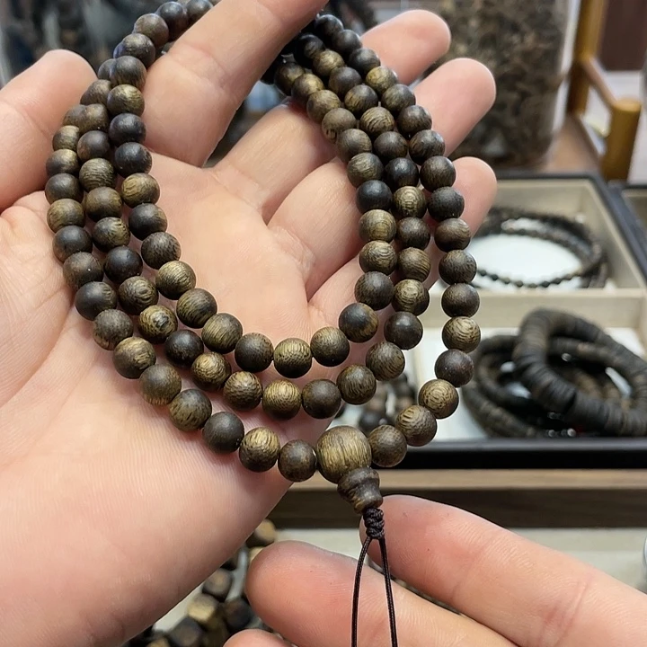 沉香手串奇楠佛珠多圈7毫米念珠16克花香