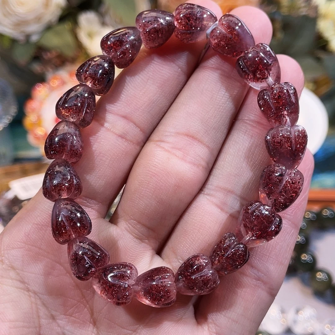 手串未镶嵌发晶金草莓超七9+