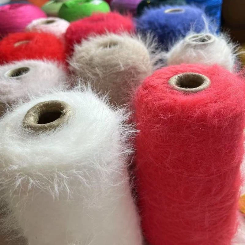 柔软防水貂绒手织长毛外套围巾绒线配线毛线毛衣手工披肩编织