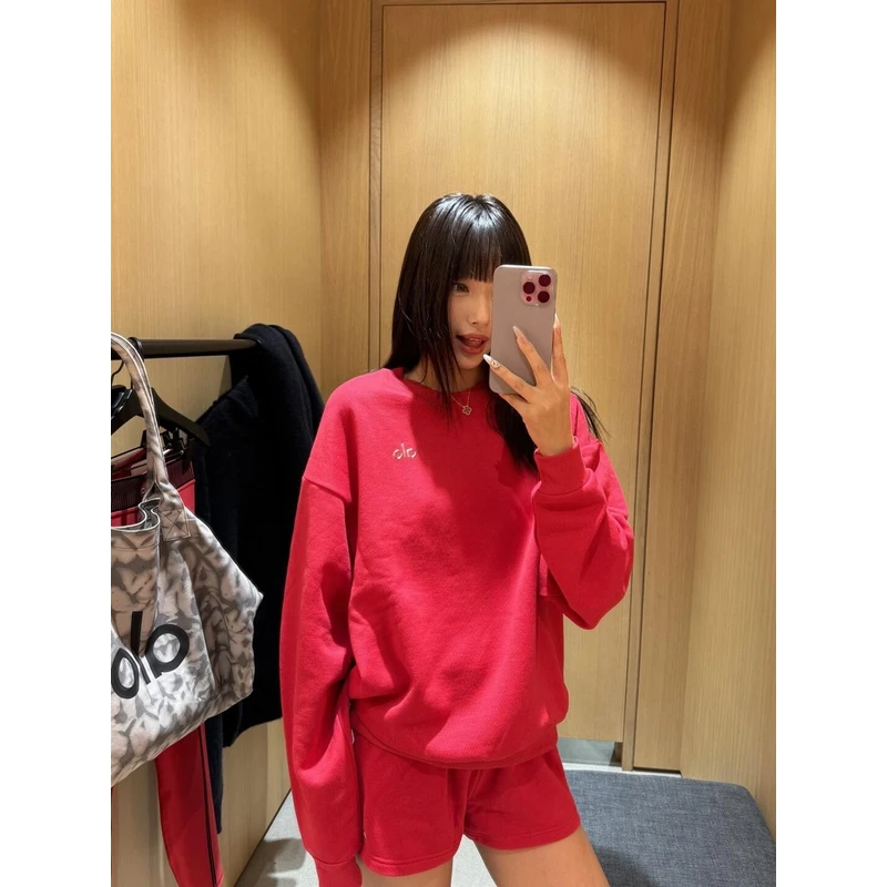 2025 ALO时尚潮流运动休闲女款圆领卫衣宽松(H006)