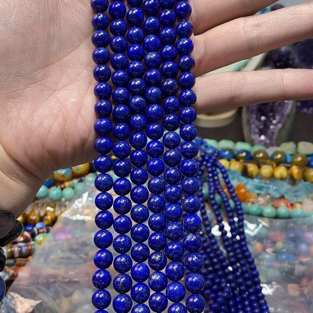 石英质玉未镶嵌，天然原矿青金9mm，