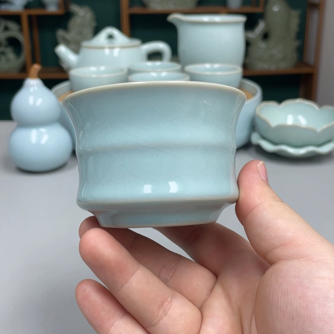 瓷竹节杯张君老师带礼盒