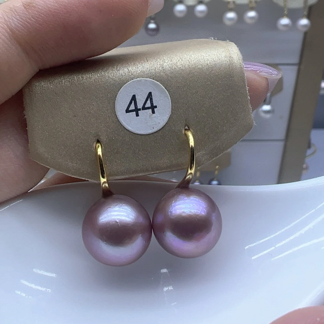 银S925镶嵌淡水珍珠耳饰