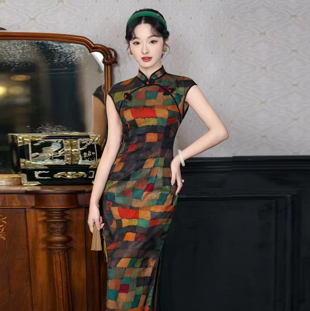 【迷彩】2025年轻中国风网红款复古气质中式旗袍优雅显瘦日常走秀穿