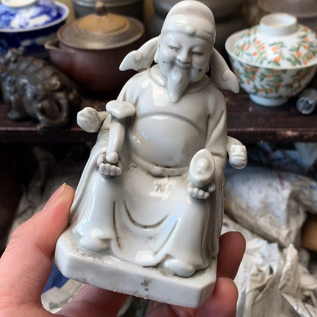 紫砂财神到家越过越发恭喜发财小**色