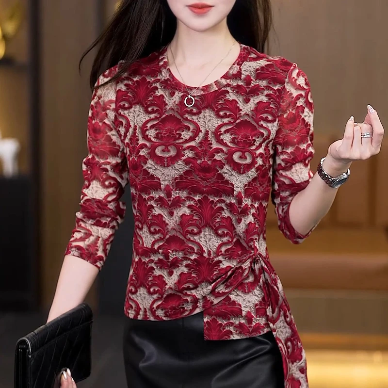 2025年秋季新款女装长袖打底衫简约修身款设计感时尚洋气上衣女装