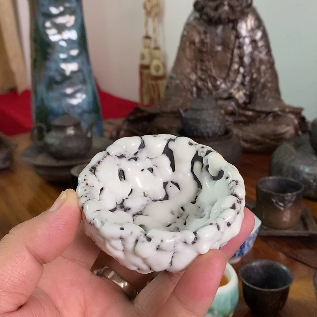 手工制作柴烧茶具