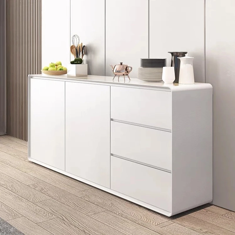 白色餐边柜奶油风现代简约家用客厅收纳柜轻奢储物柜茶水柜床尾柜