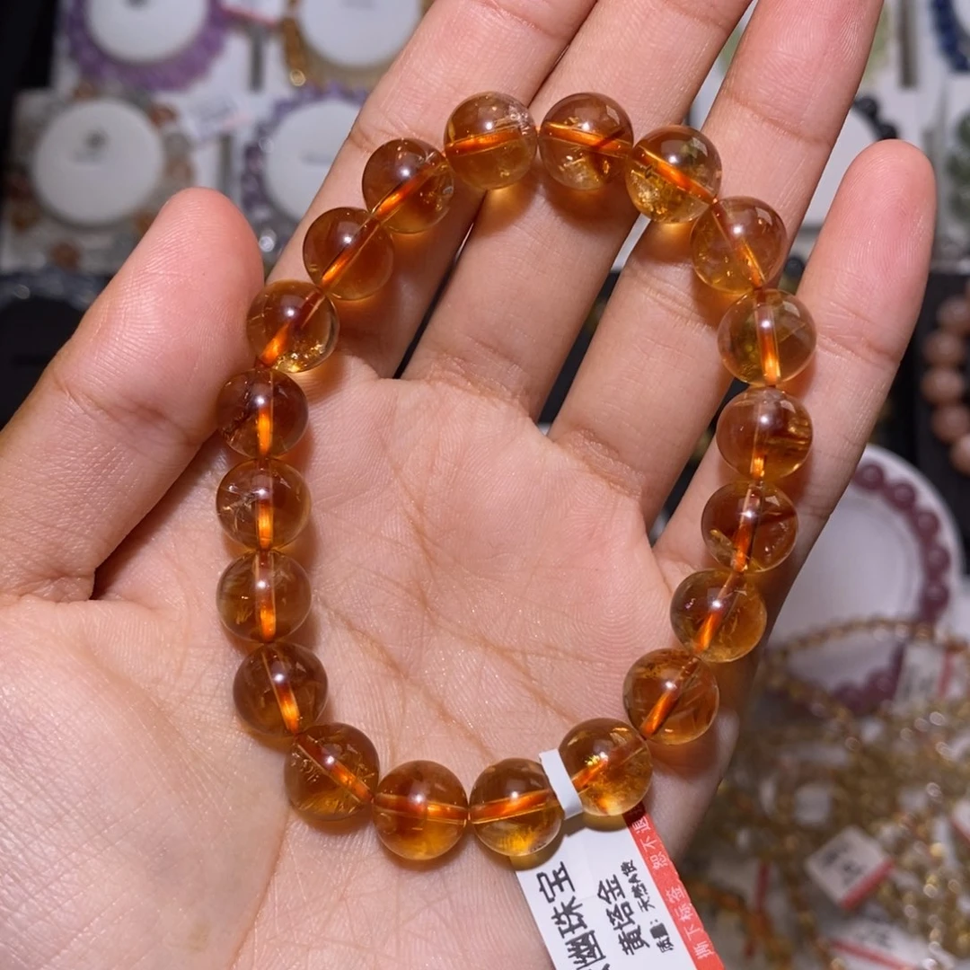 【闪购商品】水晶手链未镶嵌L*！黄塔金9.8mm