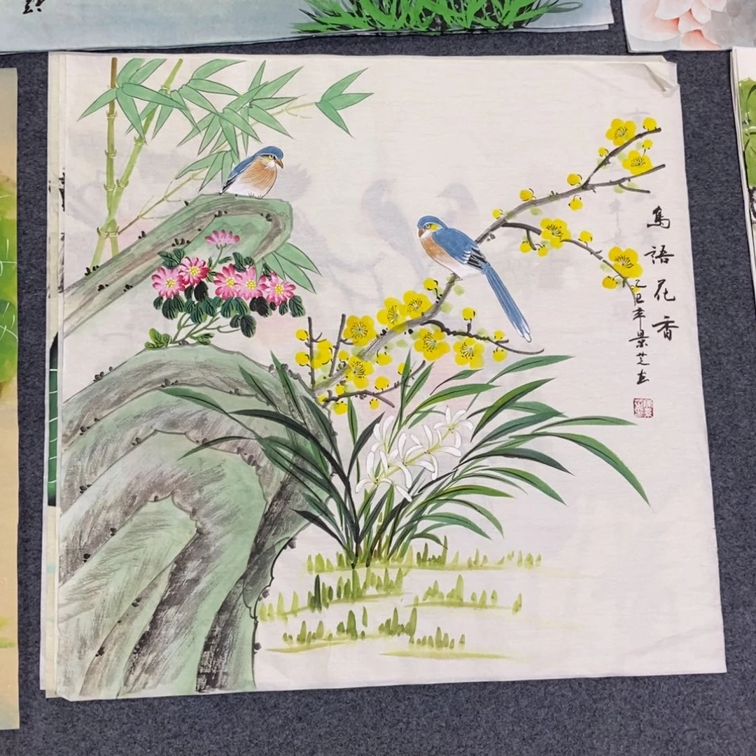 国画尺寸68✖️68斗方手绘画画