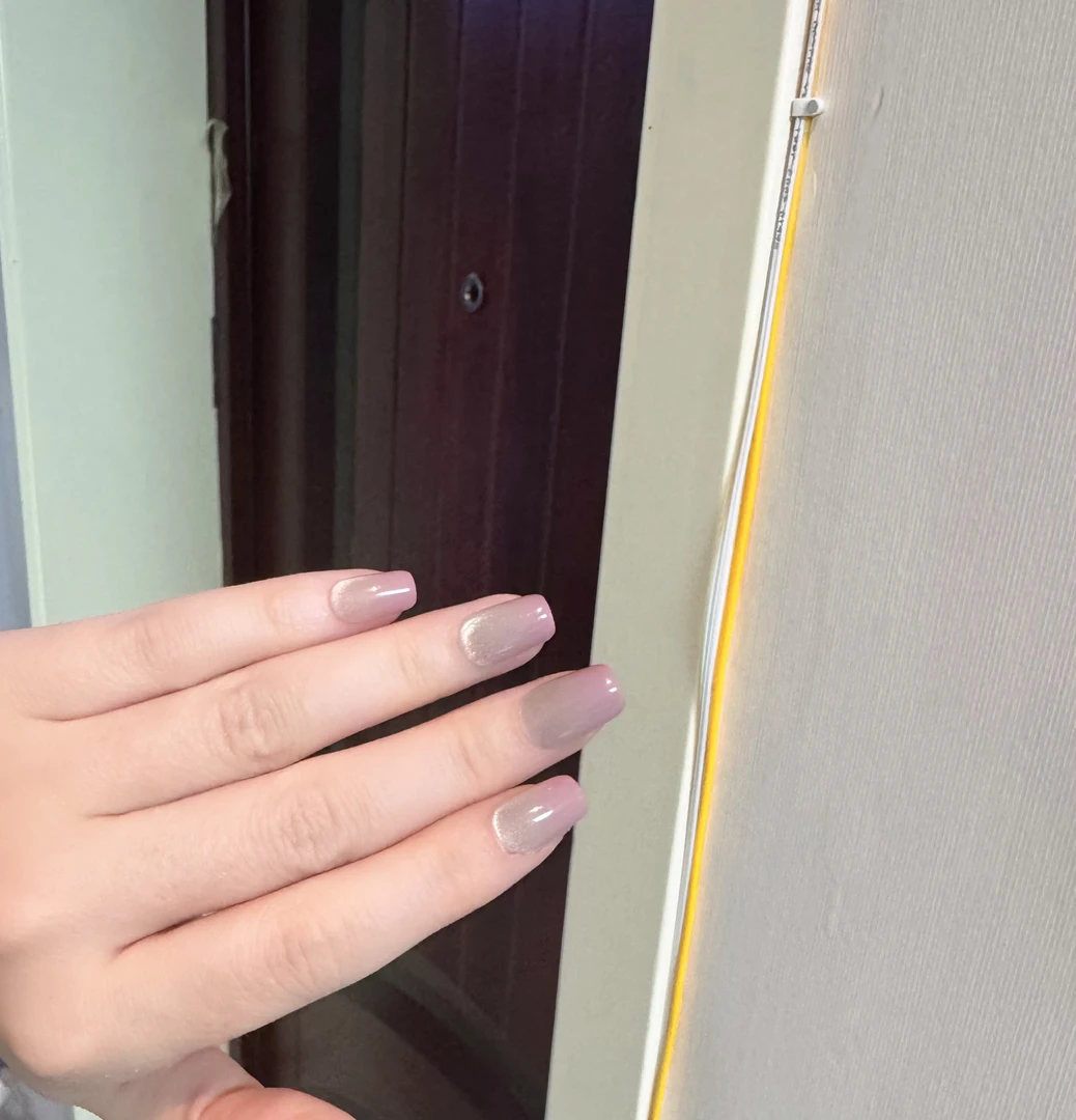 【梦幻粉】猫眼粉色渐变温柔甜美日常百搭显白纯手工穿戴甲片