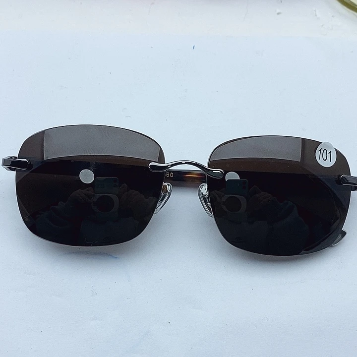 无框款方圆无框茶色