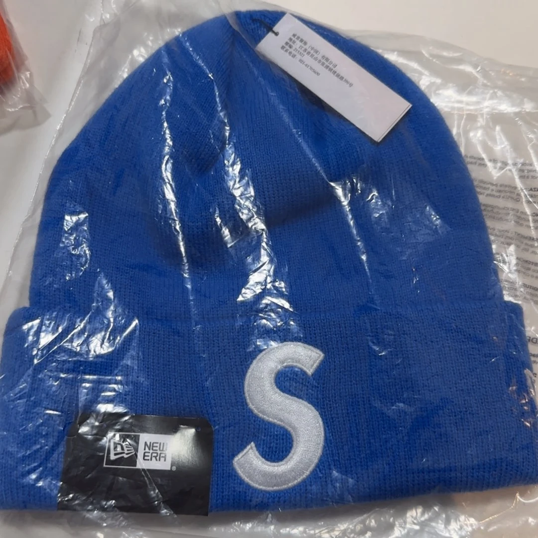 sup fw24 蓝色 红标冷帽