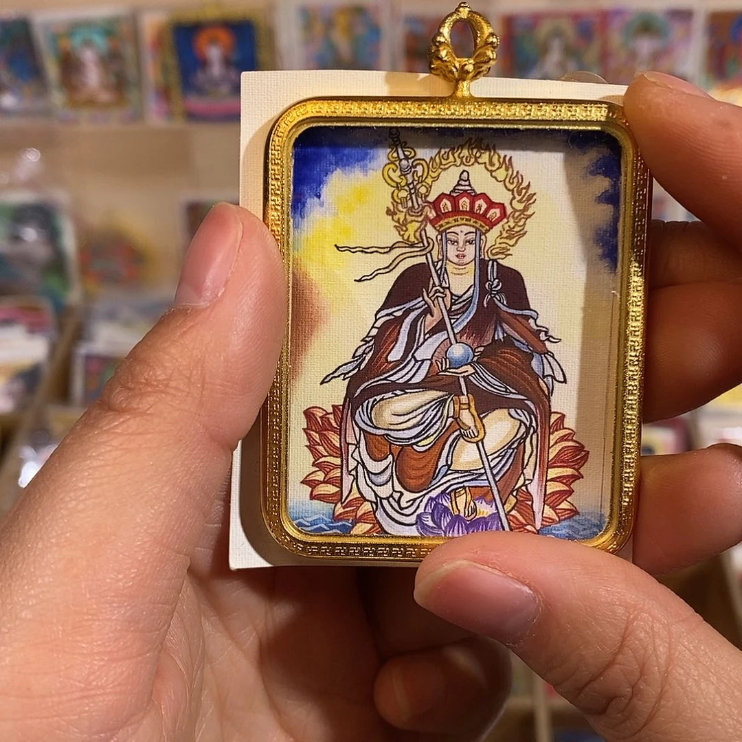 浩***慧吊坠纯手绘唐卡地藏