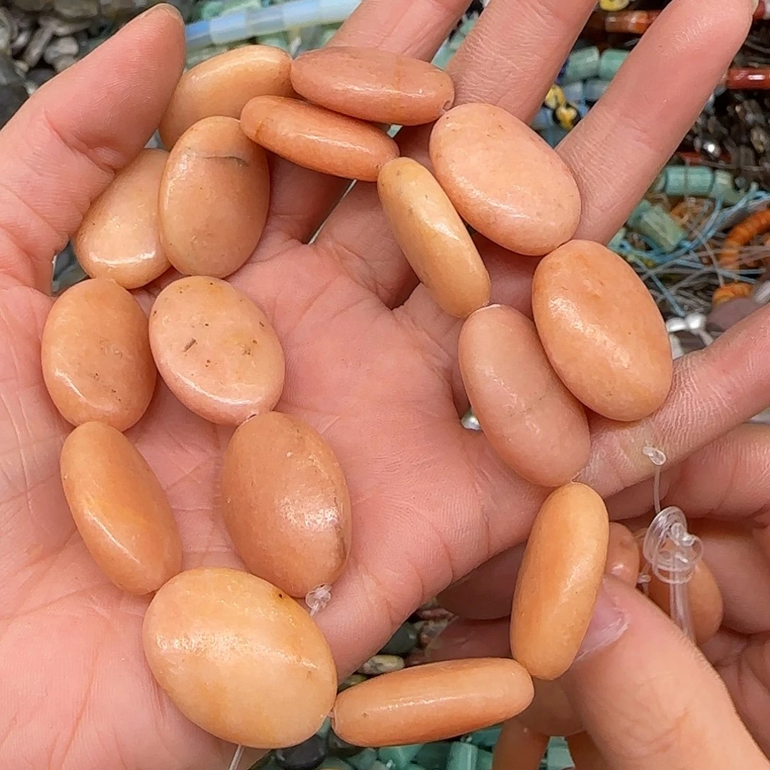 玛瑙/玉髓合金珠宝半成品红东陵16mm圆饼一条