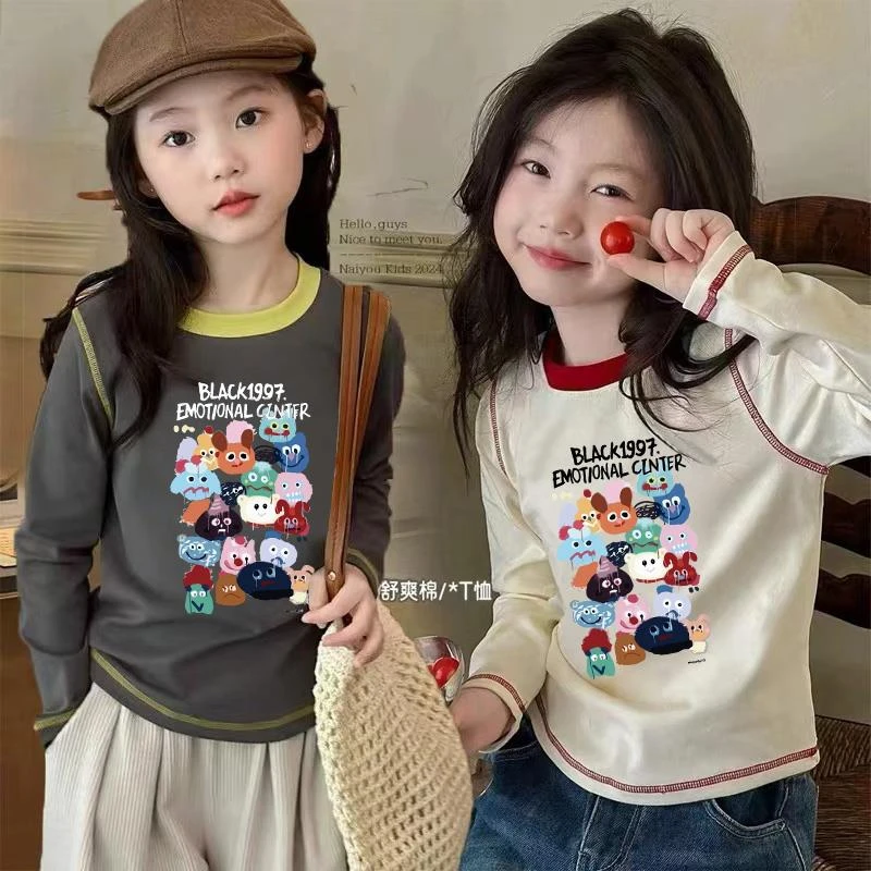 卡通长袖T恤秋冬新款宝宝纯棉百搭t恤潮酷童装反季痞帅童装打底衫