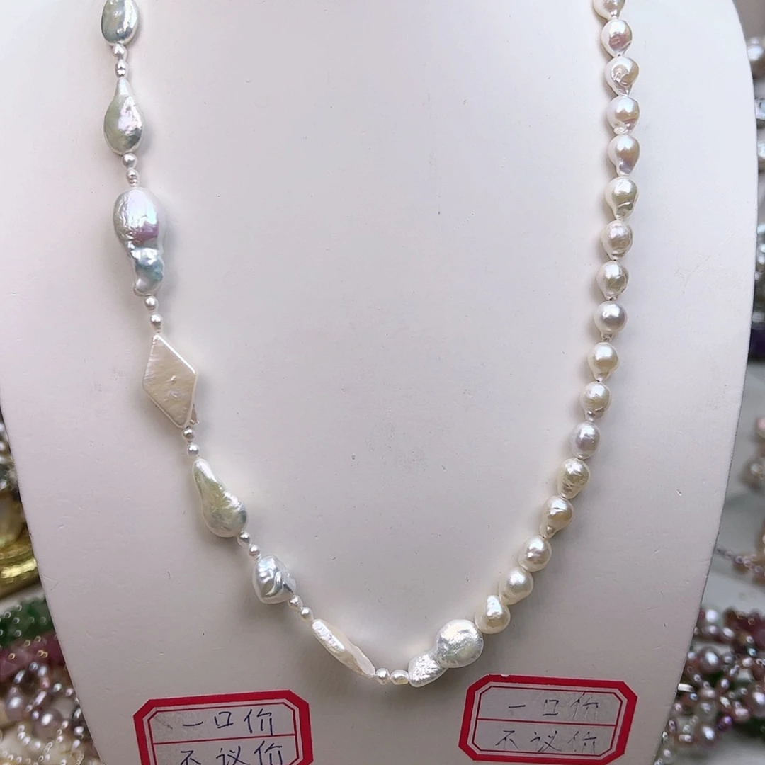 淡水珍珠颈饰银S925镶嵌