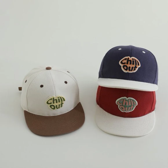 【小布丁】平沿嘻哈棒球帽男童帽子百搭拼色韩版鸭舌帽女童防晒帽潮