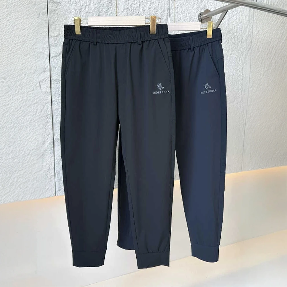 2025夏季新款速干薄款休闲裤男潮流百搭冲锋裤时尚痞帅束脚直筒裤