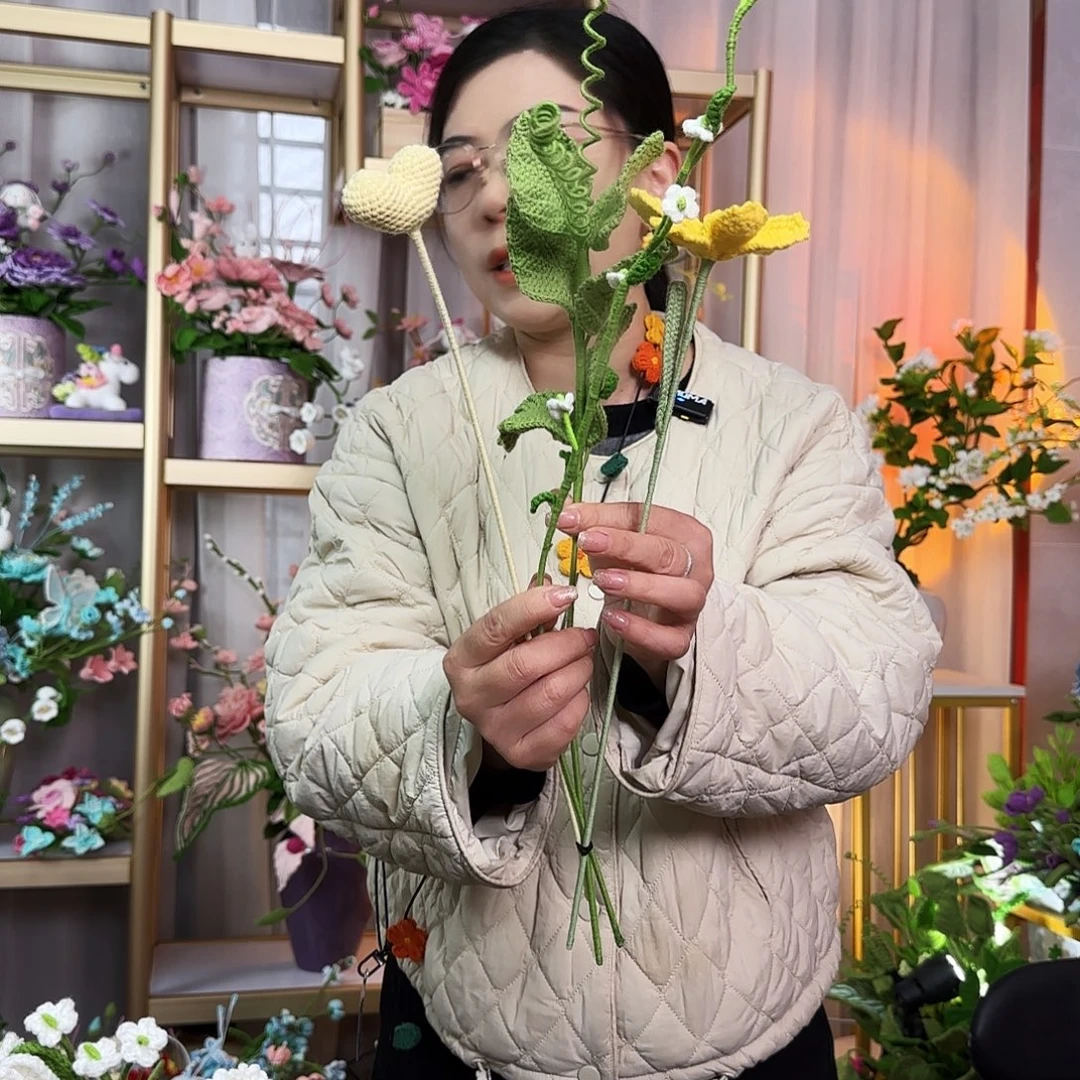 纯手工钩织钩织花束