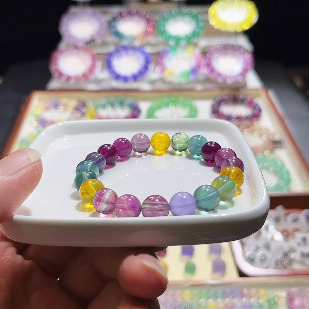 手链未镶嵌萤石艳丽色标10mm