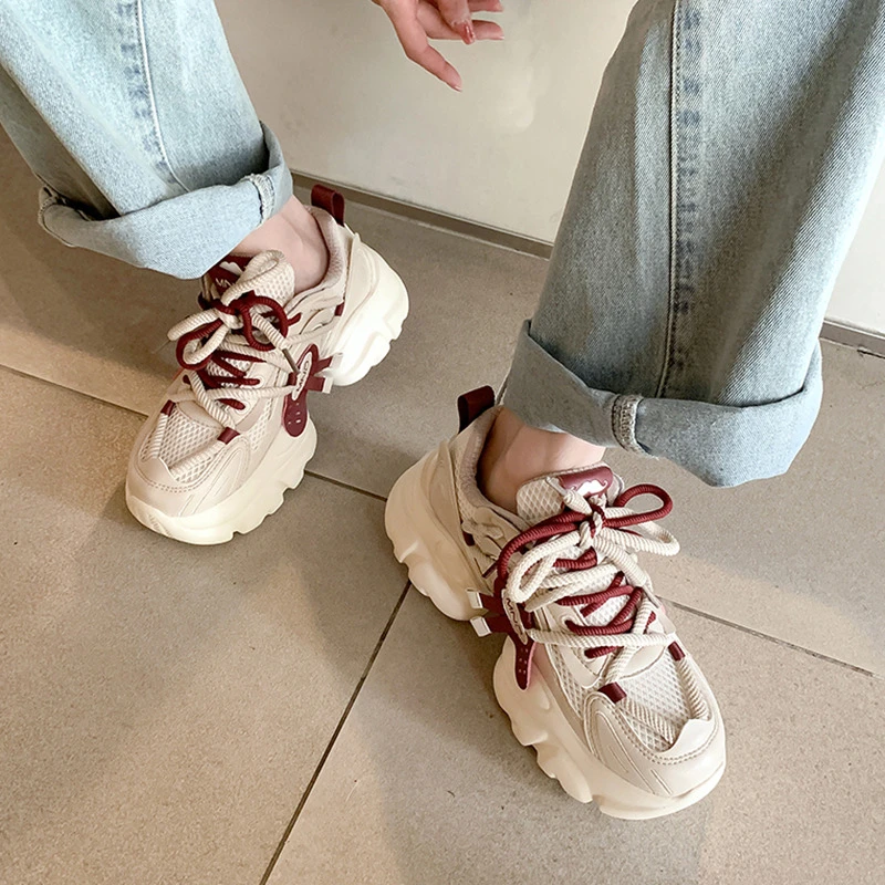 2025春季老爹鞋增高7厘米时尚百搭女款厚底休闲鞋LP