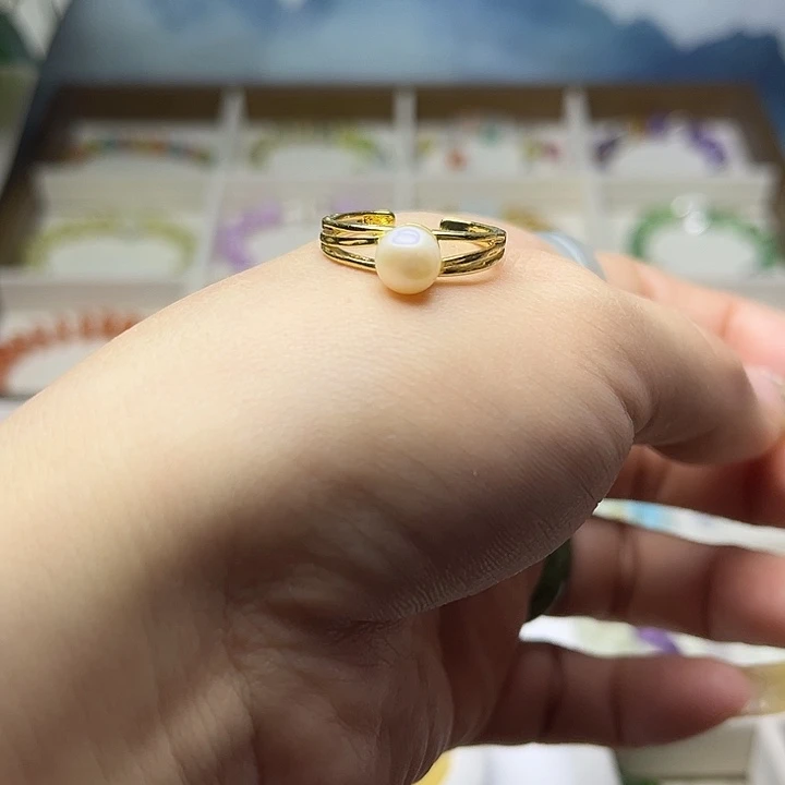 未镶嵌戒指淡水珍珠
