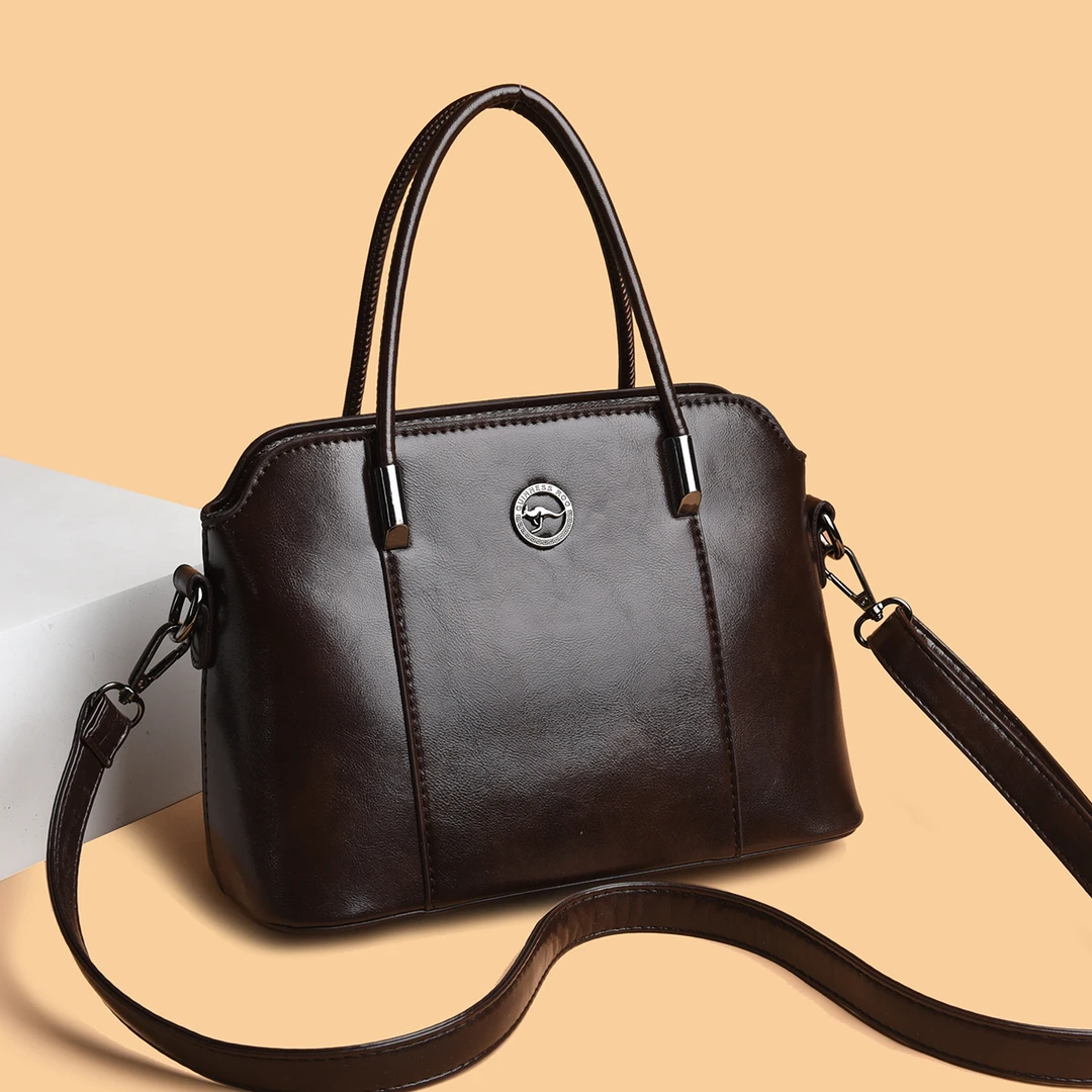 时尚单肩斜挎大容量女包1059咖色