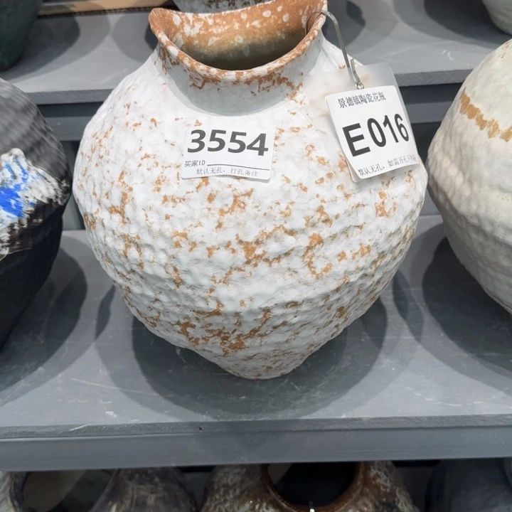 可***了瓷片景德镇高温花器编码3554高34口10默认无孔