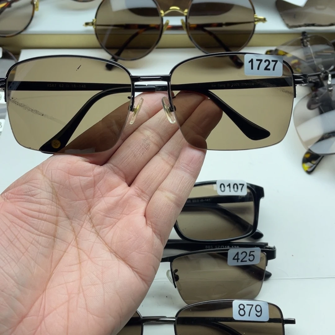 茶水晶半框眼镜 1727