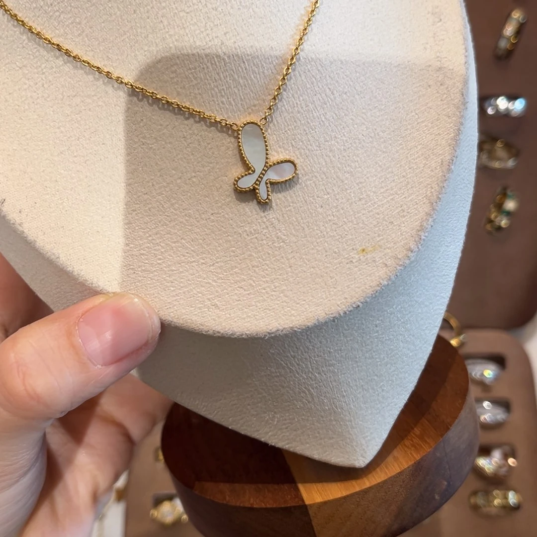 钛钢钛钢蝴蝶项链