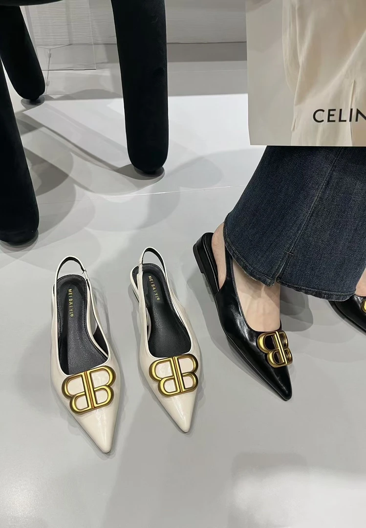 广州十三行韩版时尚潮流简单百搭简约平底半拖鞋