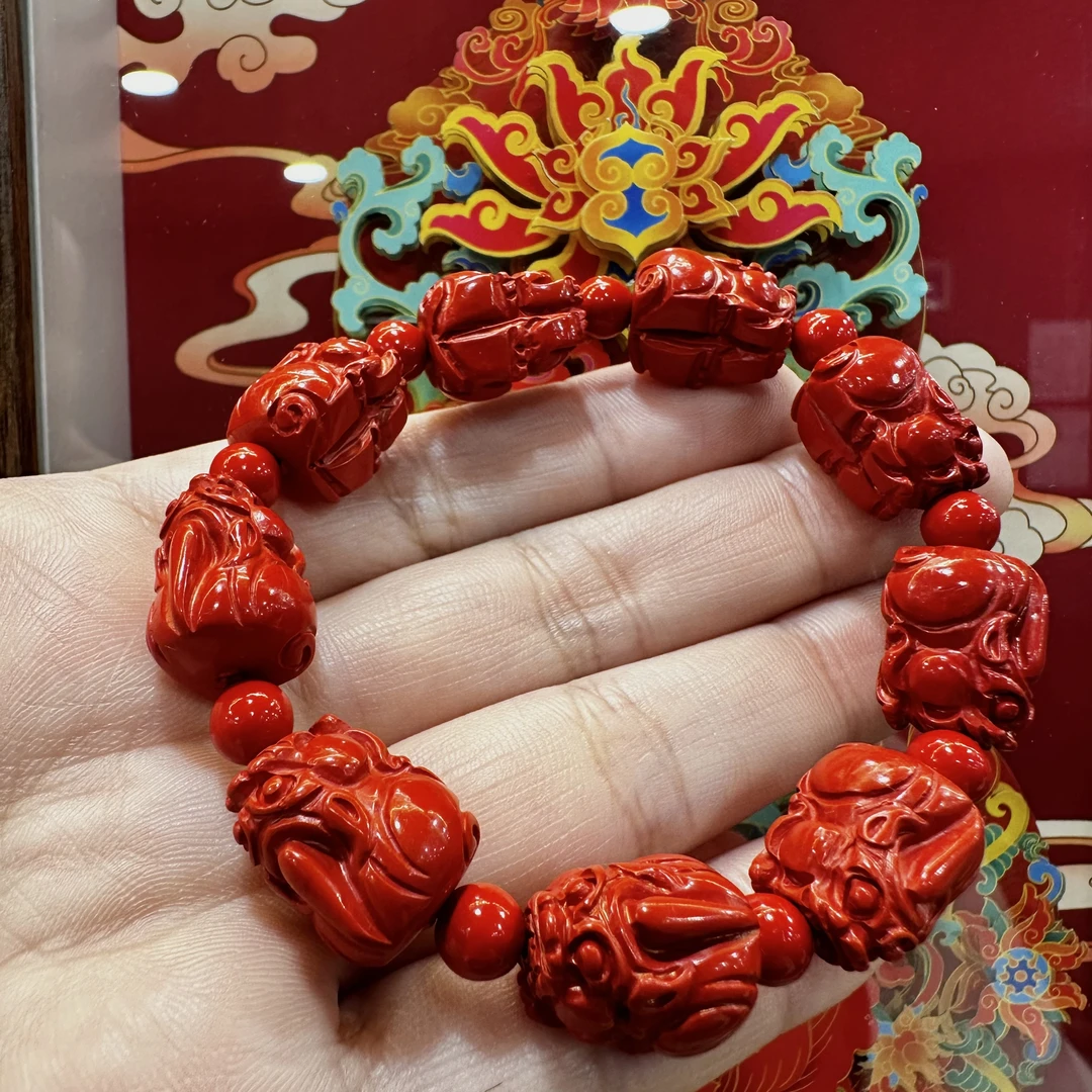 天然辰砂【通天路】纯天然原矿朱砂保真手串