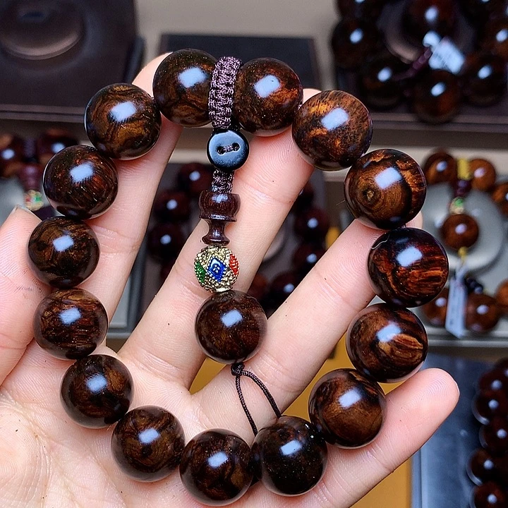 花梨木类手串/手链黄花梨风化料老挝花梨土埋料1.5