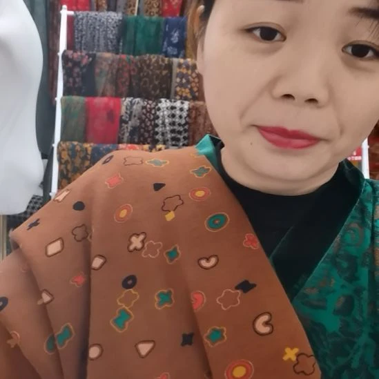 无纺布两米二奶茶色幸运花棉羊绒