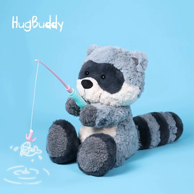 hugbuddy抱抱布迪韦恩灰蓝大浣熊可爱动物毛绒玩具公仔