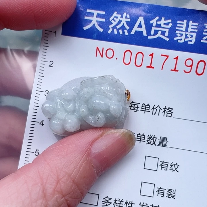 翡翠未镶嵌吊坠(赠链)