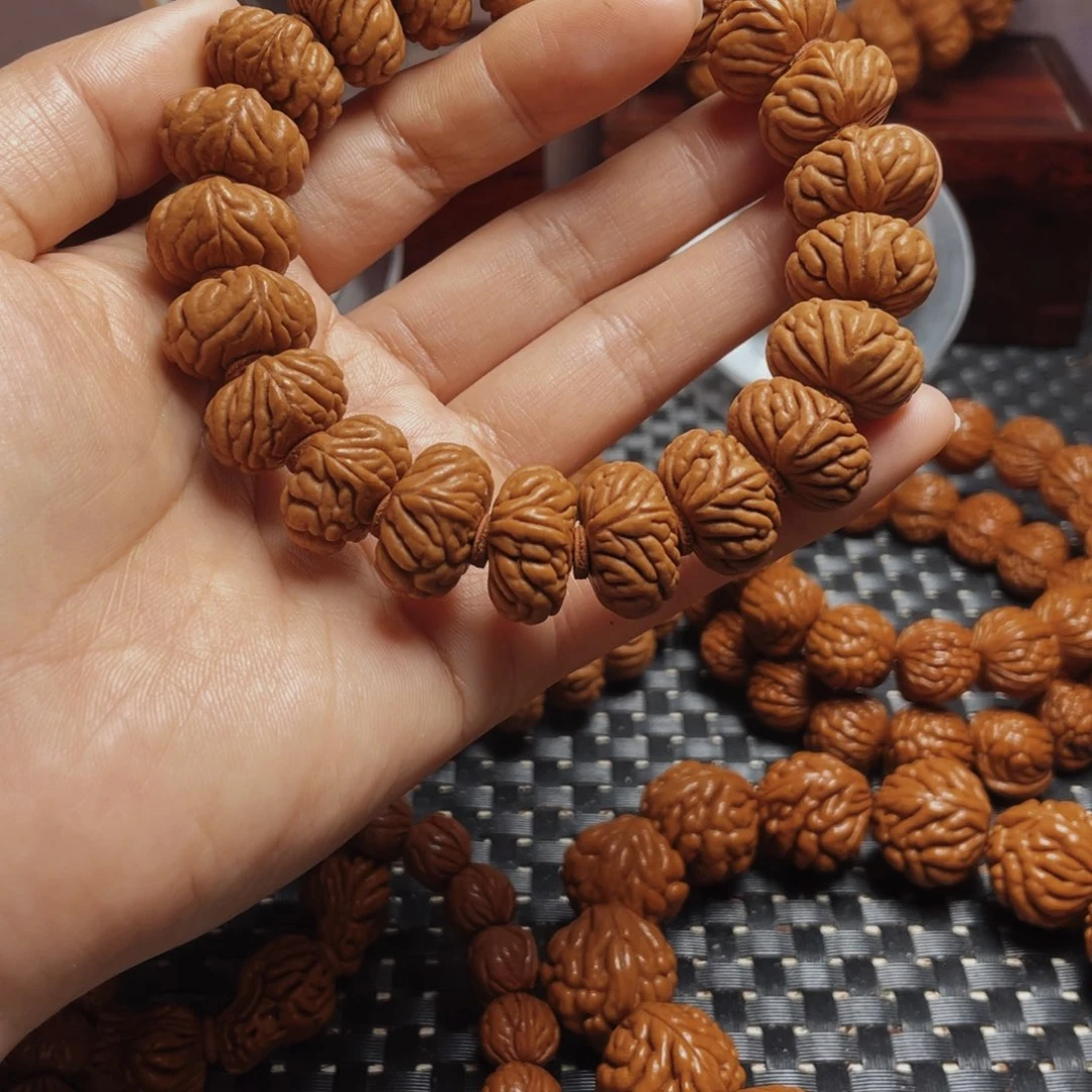 桃核手串家**女秦岭龙纹