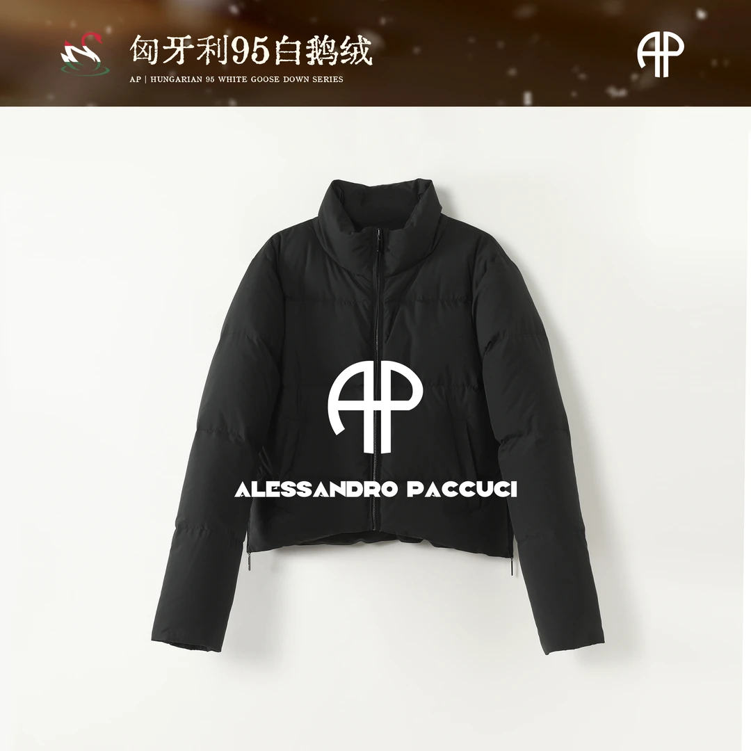 AP洛哥54019RE【长条面包】黑标/匈牙利进口95鹅绒立领羽绒服/女装