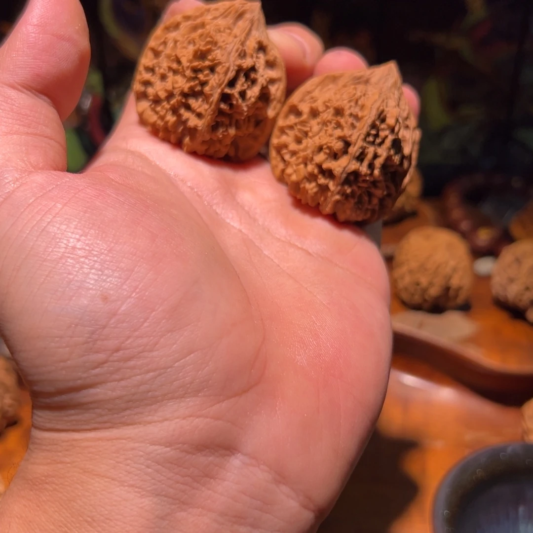 吊坠文玩核桃40全品老款满天星一对