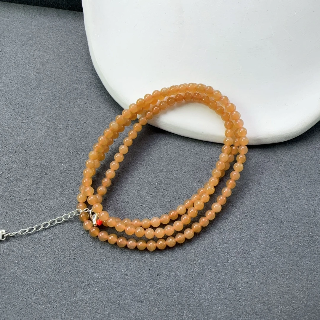 新疆和田玉黄金糖项链S925银