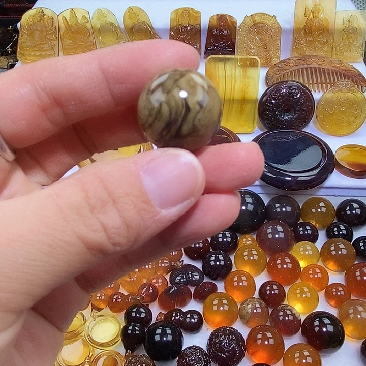 琥珀未镶嵌吊坠(不含链)天然缅甸琥珀蜜蜡珠子