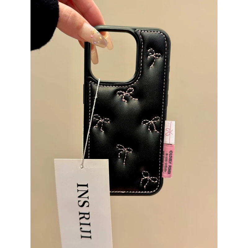 适用苹果iphone16promax蝴蝶结15promax立体14pro创意13ins手机壳