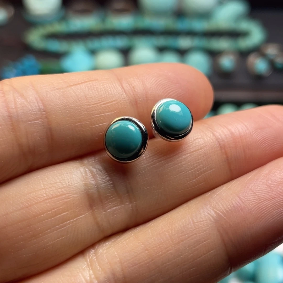 绿松石银S925镶嵌颈饰