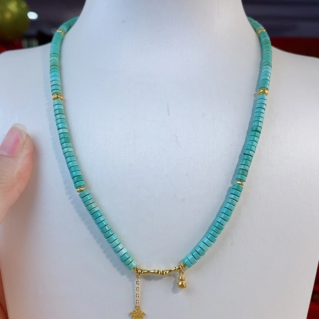 18K金镶嵌绿松石珠宝奇石