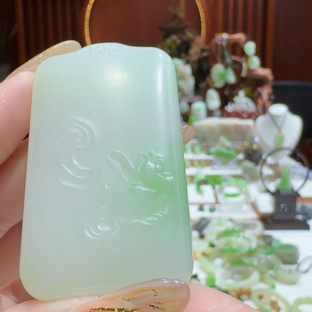 和田玉翠青青荷未镶嵌