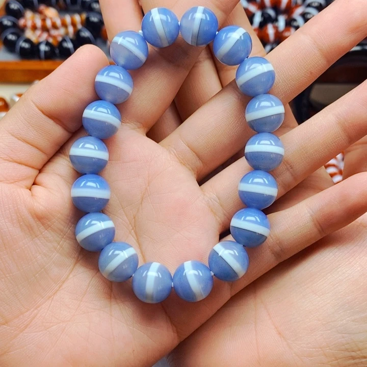 麦***斯玛瑙/玉髓未镶嵌手链