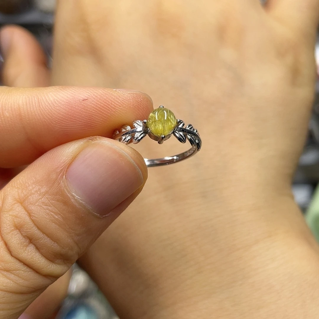 【闪购商品】水晶珠宝半成品银S925镶嵌戒指