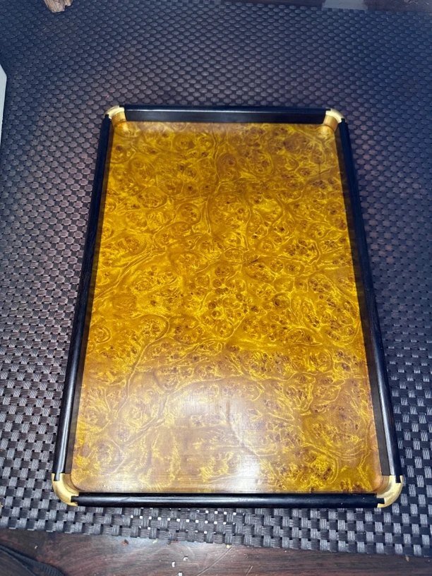 黄金樟满瘤疤盘子 尺寸37*25*2.8